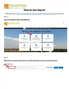 First page of Using the Search