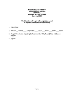 First page of the agenda