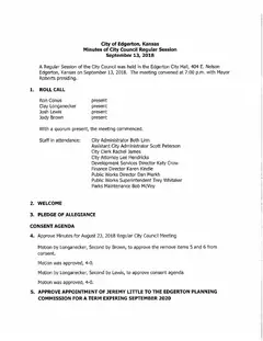 First page of the minutes