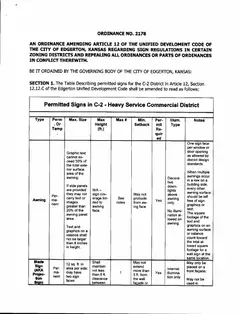 First page of Ordinance No. 2178, the City’s copy