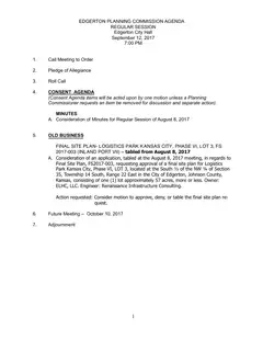 First page of the agenda packet