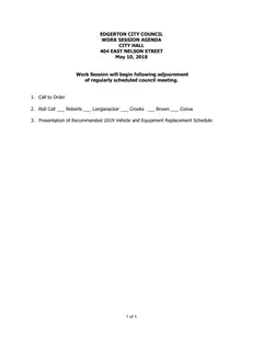 First page of the agenda