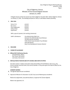 First page of the minutes