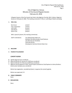 First page of the minutes