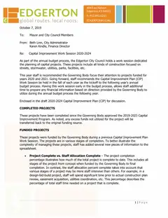 First page of the agenda packet