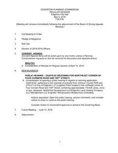 First page of the agenda