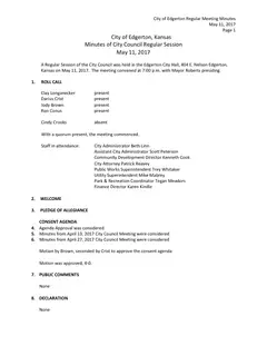 First page of the minutes
