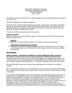 First page of the minutes