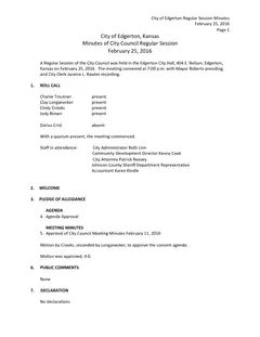 First page of the minutes