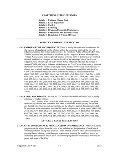 First page of the adopted Chapter XI