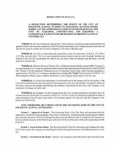 First page of Resolution No. 02-23-17A, the City’s copy