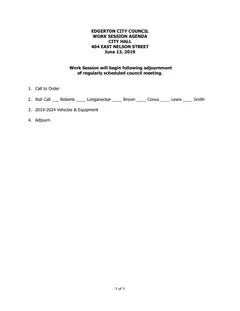 First page of the agenda