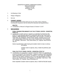 First page of the agenda