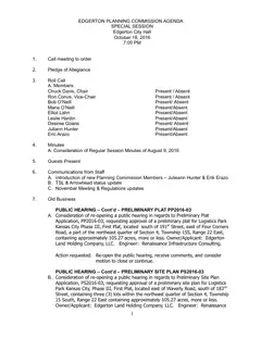 First page of the agenda