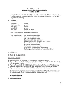 First page of the minutes