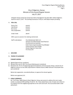 First page of the minutes