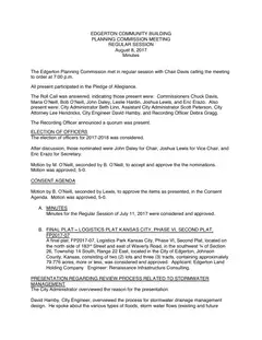 First page of the minutes