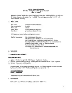 First page of the minutes