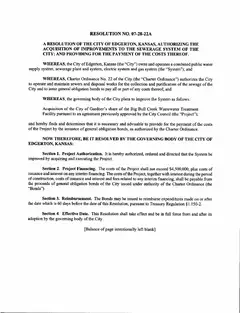 First page of Resolution No. 07-28-22A, the City’s copy