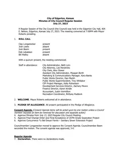 First page of the minutes