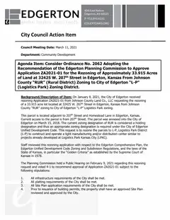 First page of the agenda packet - 2 of 2