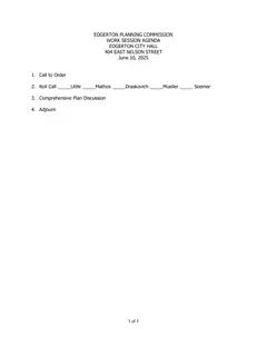 First page of the agenda